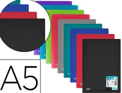 Protege-documents elba osmose polypropylene a5 20 pochettes 40 vues decoupe coin coloris assortis opaques/translucides