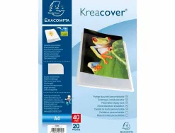Protege-documents exacompta kreacover chromaline polypropylene semi-rigide a4 24x32cm 40 vues cristal