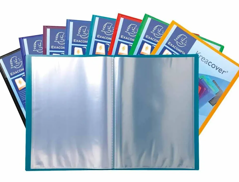 Protege-documents exacompta kreacover chromaline polypropylene semi-rigide 24x32cm 40 vues coloris