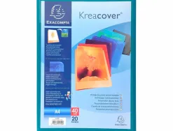 Protege-documents exacompta kreacover chromaline polypropylene semi-rigide 24x32cm 40 vues coloris