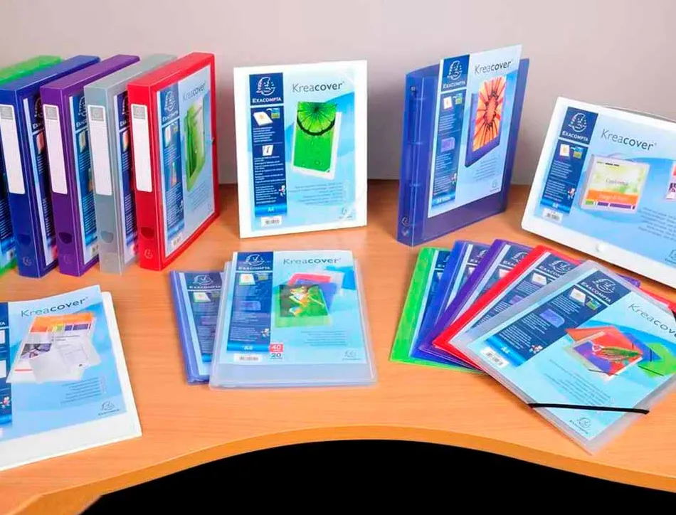 Protege-documents exacompta kreacover chromaline polypropylene semi-rigide 24x32cm 40 vues coloris