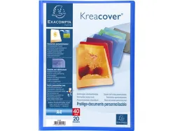 Protege-documents exacompta kreacover chromaline polypropylene semi-rigide 24x32cm 40 vues coloris