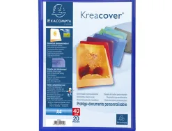 Protege-documents exacompta kreacover chromaline polypropylene semi-rigide 24x32cm 40 vues coloris