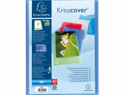 Protege-documents exacompta kreacover chromaline polypropylene semi-rigide 24x32cm 40 vues coloris