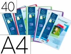 Protege-documents exacompta kreacover chromaline polypropylene semi-rigide 24x32cm 40 vues coloris