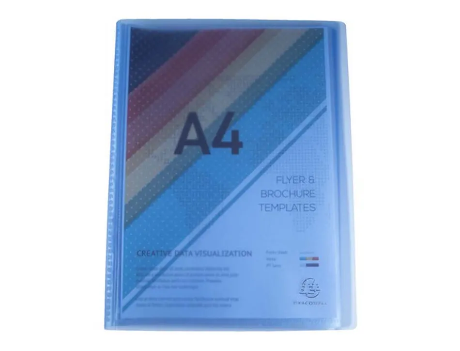 Protege-documents exacompta chromaline a4 polypropylene semi rigide couverture souple 40 pochettes 80 vues assortis
