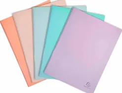 Protege-documents exacompta aquarel polypropylene semi-rigide 40 pochettes 80 vues assortis bleu corail