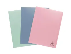 Protege-documents exacompta autentik a4 pp recycle semi-rigide 40 vues coloris assortis