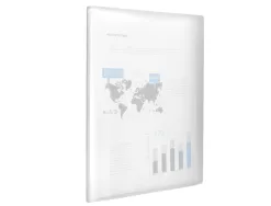 Protege-documents liderpapel polypropylene couverture flexible 40 pochettes fixes a3 coloris transparent