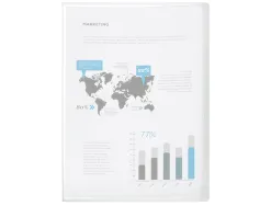 Protege-documents liderpapel polypropylene couverture flexible 40 pochettes fixes a3 coloris transparent