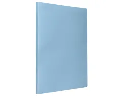 Protege-documents liderpapel polypropylene couverture flexible 10 pochettes fixes a4 210x297mm bleu ciel opaque