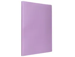 Protege-documents liderpapel polypropylene couverture flexible 20 pochettes fixes a4 210x297mm lavande opaque