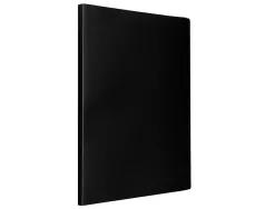 Protege-documents liderpapel polypropylene couverture flexible 60 pochettes fixes a4 220x297mm noir opaque
