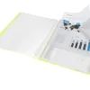 Protege-documents liderpapel polypropylene couverture flexible 40 pochettes fixes a4 220x297mm jaune fluo