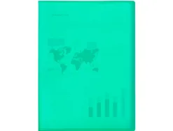 Protege-documents liderpapel polypropylene couverture flexible 20 pochettes fixes a4 210x297mm vert translucide
