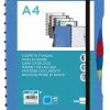 Protege-documents liderpapel personnalisable kangourou 40 pochettes amovibles 5 intercalaires a4 bleu