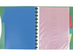 Protege-documents liderpapel personnalisable kangourou 40 pochettes amovibles 5 intercalaires a4 vert