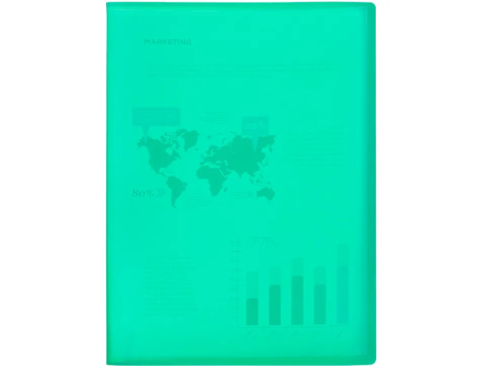 Protege-documents liderpapel polypropylene couverture flexible 30 pochettes fixes a4 210x297mm vert translucide