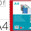 Protege-documents liderpapel personnalisable kangourou 40 pochettes amovibles 5 intercalaires a4 rouge
