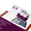 Protege-documents liderpapel personnalisable kangourou polypropylene 60 pochettes fixes a4 coloris rouge
