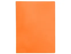 Protege-documents liderpapel polypropylene couverture flexible 10 pochettes fixes a4 210x297mm orange fluo