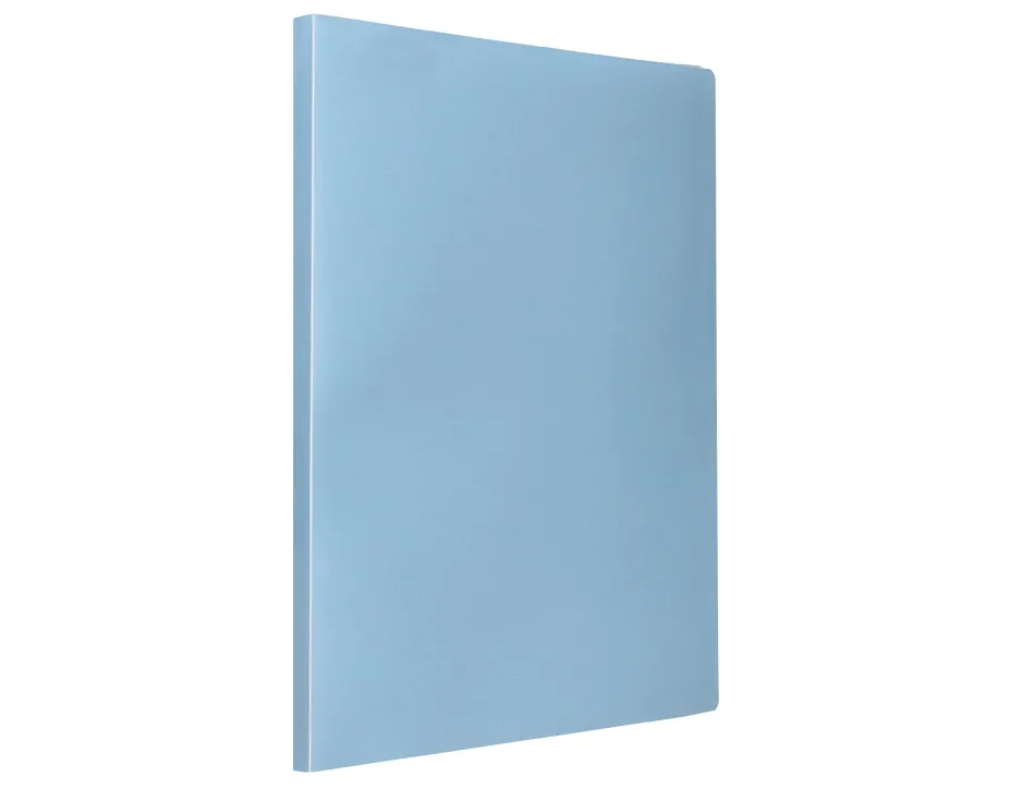 Protege-documents liderpapel polypropylene couverture flexible 40 pochettes fixes a4 220x297mm bleu ciel opaque