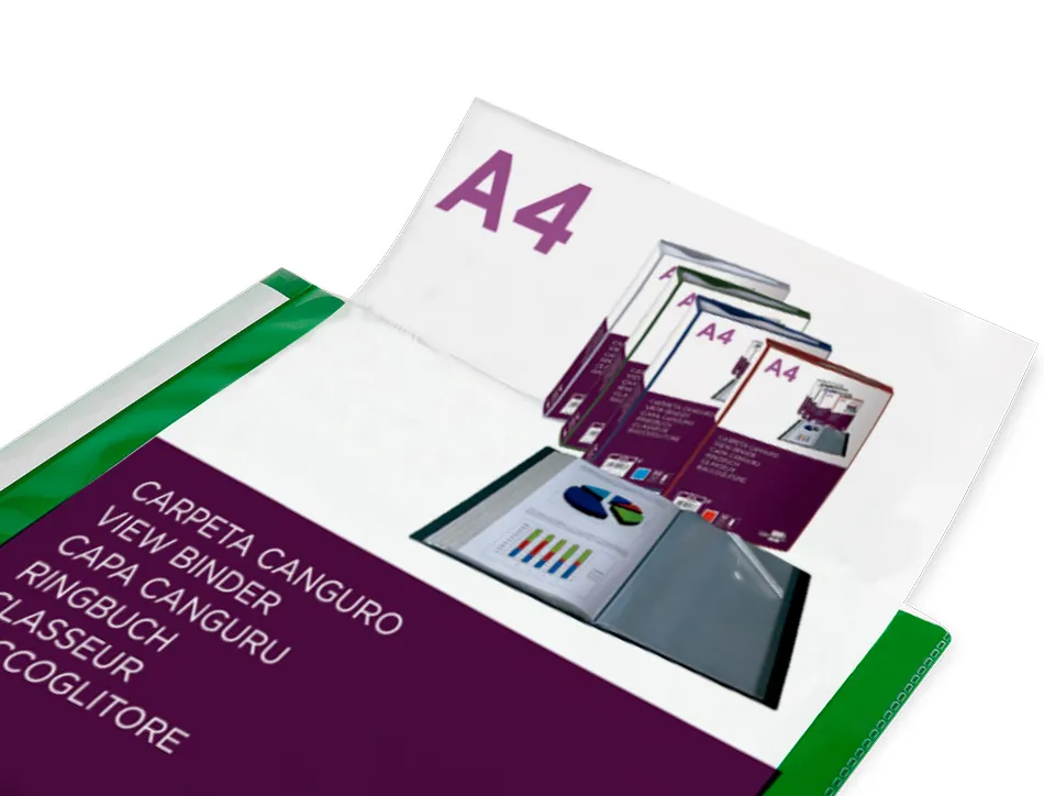 Protege-documents liderpapel personnalisable kangourou polypropylene 30 pochettes fixes a4 coloris vert