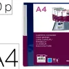 Protege-documents liderpapel personnalisable kangourou polypropylene 30 pochettes fixes a4 coloris bleu