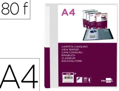 Protege-documents liderpapel personnalisable kangourou polypropylene 80 pochettes fixes a4 coloris transparent
