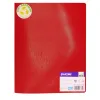 Protege-documents office plast eco green recycle 60 vues qualite pp 40 microns graine coloris rouge