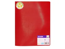 Protege-documents office plast eco green recycle 60 vues qualite pp 40 microns graine coloris rouge