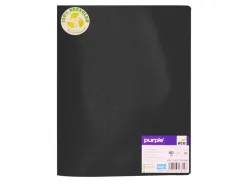 Protege-documents office plast eco green recycle 60 vues qualite pp 40 microns graine coloris noir