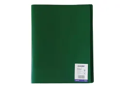 Protege-documents office plast eco green recycle 40 vues qualite pp 40 microns graine coloris vert