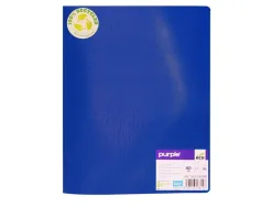 Protege-documents office plast eco green recycle 60 vues qualite pp 40 microns graine coloris bleu