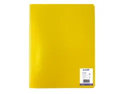 Protege-documents office plast eco green recycle 40 vues qualite pp 40 microns graine coloris jaune