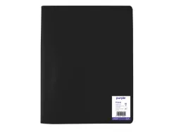 Protege-documents office plast eco green recycle 40 vues qualite pp 40 microns graine coloris noir