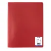 Protege-documents office plast eco green recycle 40 vues qualite pp 40 microns graine coloris rouge