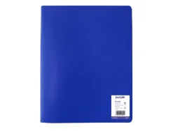 Protege-documents office plast eco green recycle 40 vues qualite pp 40 microns graine coloris bleu