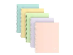 Protege-documents oxford spiral a5 40 pochettes 80 vues pp coloris assortis pastel opaque lot 15 unites