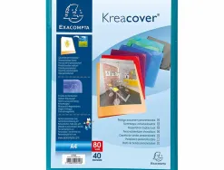 Protege-documents personnalisable exacompta kreacover polypropylene 5/10e 80 vues coloris assortis opaques