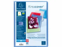 Protege-documents personnalisable exacompta polypropylene semi-rigide 24x32cm 120 vues coloris