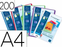 Protege-documents personnalisable exacompta polypropylene semi-rigide 24x32cm 200 vues coloris