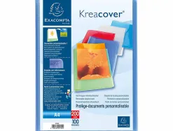 Protege-documents personnalisable exacompta polypropylene semi-rigide 24x32cm 200 vues coloris