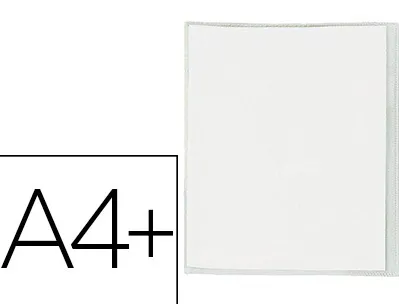 Protège-cahier elba standard pvc cristal 20/100e rabat a4+ 240x320mm incolore