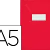 Protège-cahier elba strong line pvc cristal 15/100e sans phtalates coins renforcés a5+ 170x220mm coloris rouge opaque