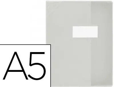 Protège-cahier elba strong line pvc cristal 15/100e coins renforcés 30/100e a5+ 170x220mm incolore