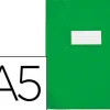 Protège-cahier elba strong line pvc cristal 15/100e sans phtalates coins renforcés a5+ 170x220mm coloris vert opaque