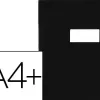 Protège-cahier elba strong line pvc cristal 15/100e rabats porte-étiquette et étiquette 240x320mm coloris noir