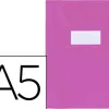 Protège-cahier elba strong line pvc cristal 15/100e sans phtalates coins renforcés a5+ 170x220mm coloris violet opaque