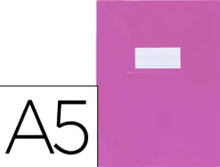 Protège-cahier elba strong line pvc cristal 15/100e sans phtalates coins renforcés a5+ 170x220mm coloris violet opaque